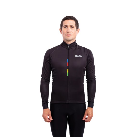 Campera De Invierno SANTINI Unisex UCI Rainbow Official Black