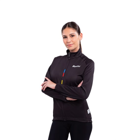 Campera De Invierno SANTINI Unisex UCI Rainbow Official Black