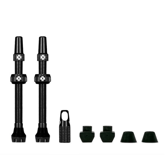 Par de válvulas tubeless MUC-OFF 60mm NEGRAS