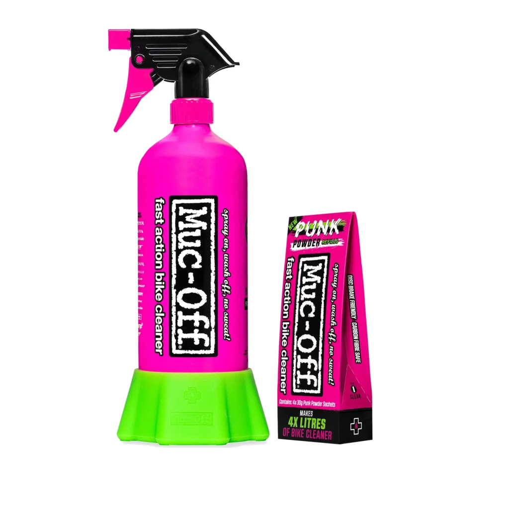 Botella de aluminio Muc-Off 4 L + Punk Powder, pack de 4