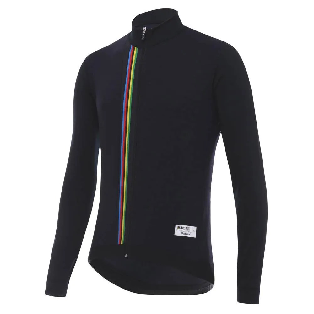 Jersey Santini UCI Rainbow Thermofleece oficial unisex