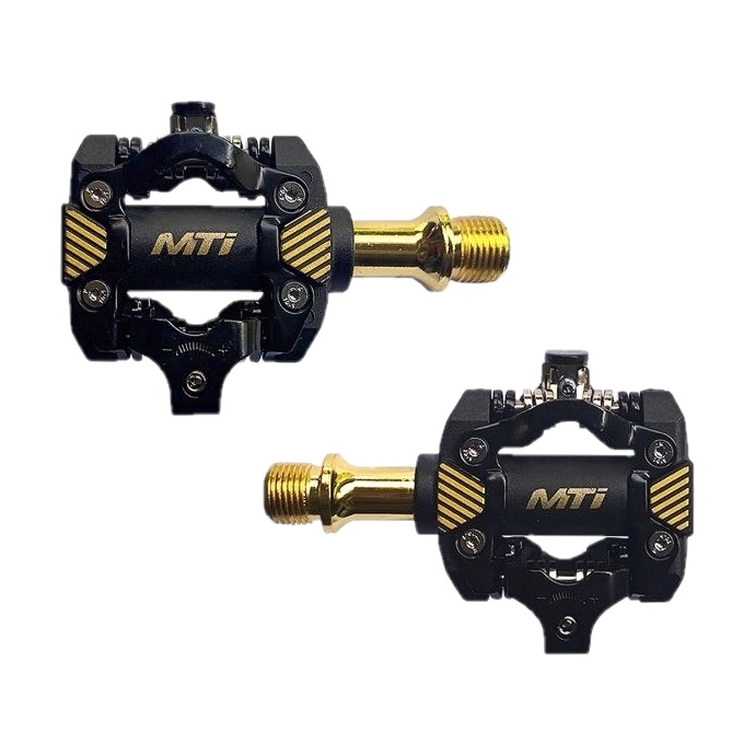Pedales de MTB MTI con traba